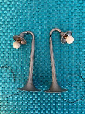 Vintage Marx Toys O Gauge Gray Plastic Lighted Lamppost Model Trains